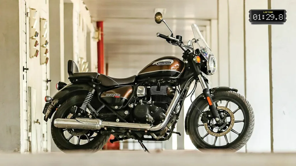 Royal Enfield Meteor 350, Meteor 350 Sundowner Orange, Meteor 350 Special Edition, Royal Enfield Motoverse 2025, Royal Enfield touring bike, Meteor 350 Deluxe Touring Seat, Royal Enfield tubeless spoke wheels, Meteor 350 navigation pod, Royal Enfield LED headlamp, 350cc cruiser bike, Royal Enfield limited edition, Meteor 350 comfort features, Royal Enfield new launches 2025